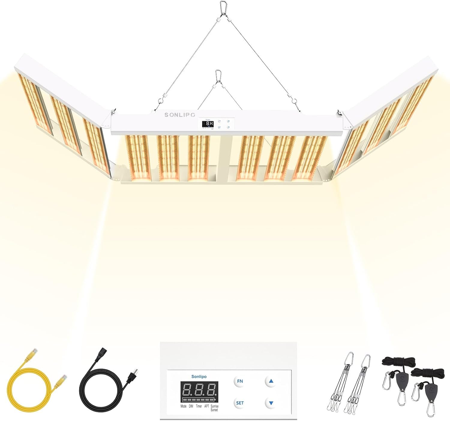 2024 New SPF6000 PRO 600W LED Grow Light 6X6Ft Coverage with Veg & Bloom Dimmer Timer Full Spectrum Grow Lamps for Indoor Plants Seeding Flowering LED Plant Light Fixture