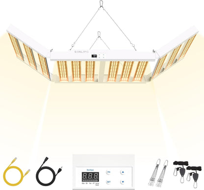 2024 New SPF6000 PRO 600W LED Grow Light 6X6Ft Coverage with Veg & Bloom Dimmer Timer Full Spectrum Grow Lamps for Indoor Plants Seeding Flowering LED Plant Light Fixture