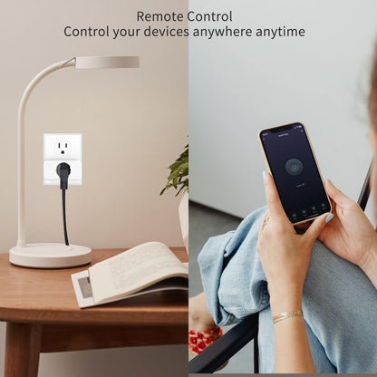 Smart Plug Mini with Energy Monitoring, 2.4G Wi-Fi Outlets Support Alexa, Google Assistant, Smartthings, Tuya Smart Plug, Timer, ETL & FCC Certified,1 Pack