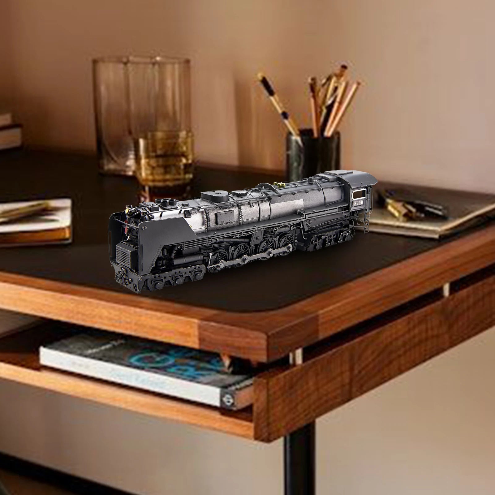 3D Metal Puzzles Class S-2 Locomotive DIY Kit Jigsaw Assembly Model Kits for Home Collection