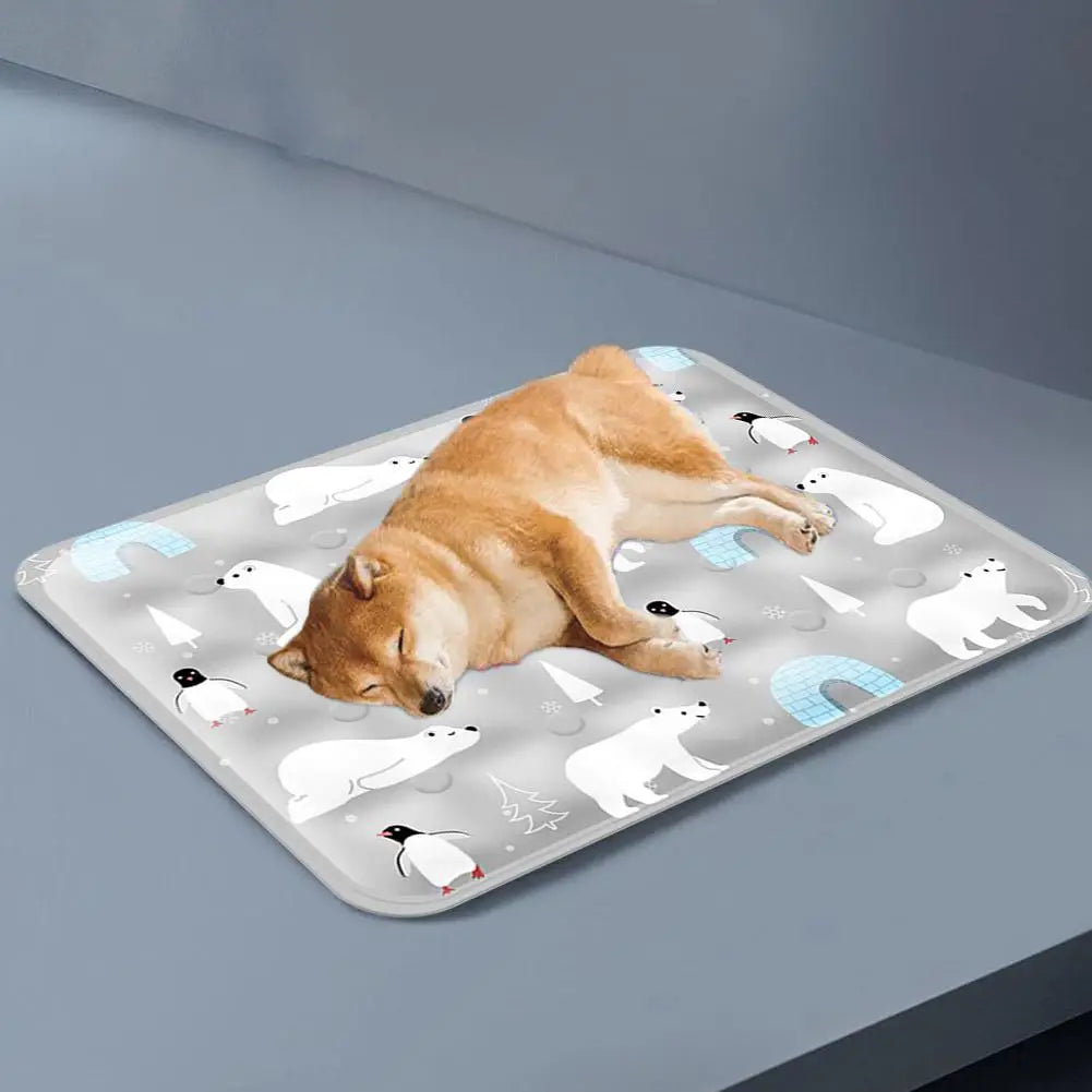 Summer Pet Ice Mats Waterable Pet Cooling Pad for Small Big Dogs Pet Accessories Tear Resistant Pet Cooling Tool