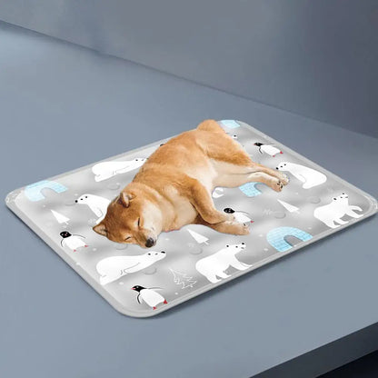Summer Pet Ice Mats Waterable Pet Cooling Pad for Small Big Dogs Pet Accessories Tear Resistant Pet Cooling Tool