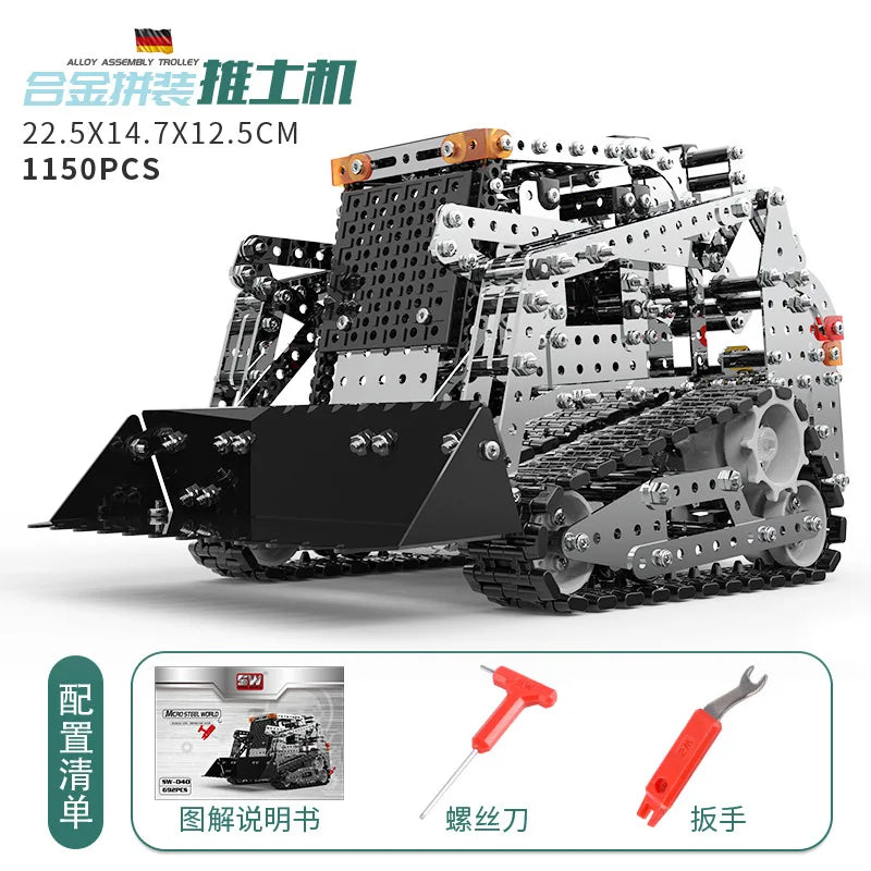 3D Metal Building Block Fighter Aircraft Model Assembly Jigsaw Toy Children Alloy RC Engineering Vehicle Gift Adult Assembly