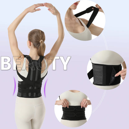 Posture Corrector for Women&Men,Upgraded Full Back Brace Support,Adjustable Shoulder Straightener for Improving Back Posture