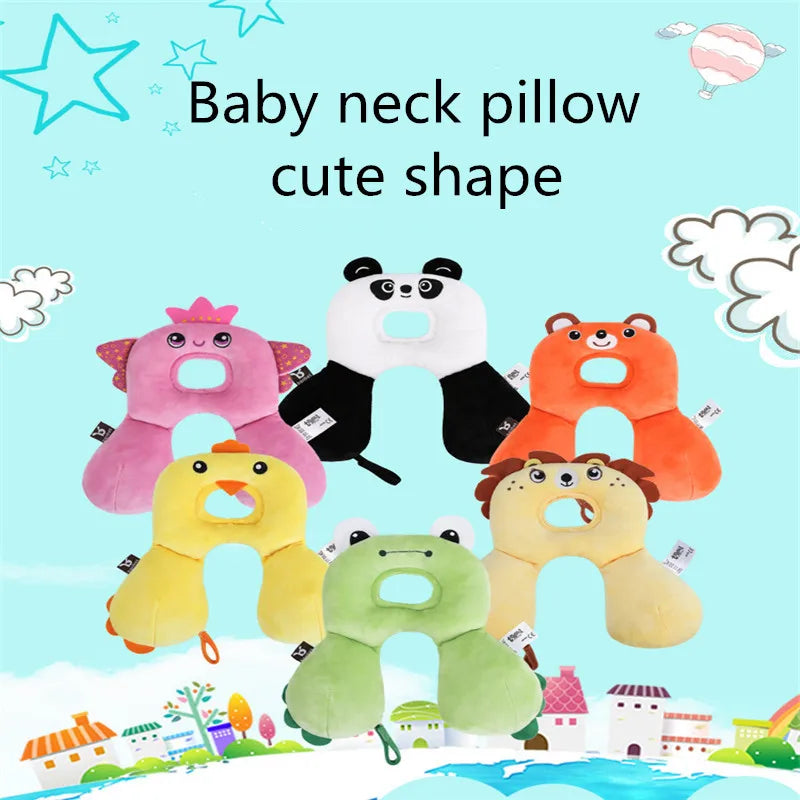 Children Baby U-Shaped Pillow Sleep Neck Protection Pillow Soft Shoulder Headrest Car Seat Lovely Travel Pillows for Children