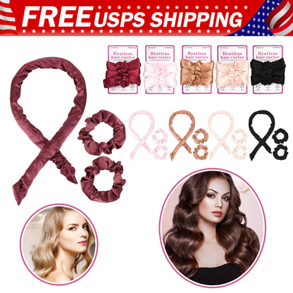 Heatless Curling Headband with Scrunchies Overnight Hair Curlers for Long Hair