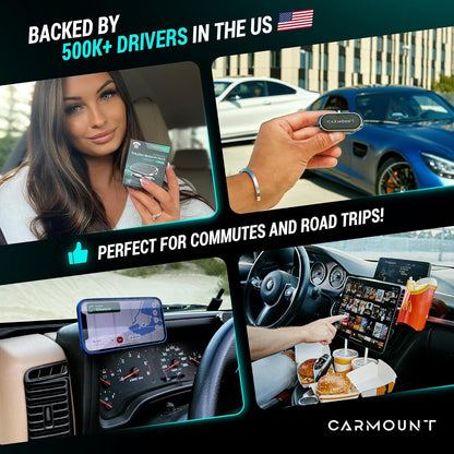 F1 Dashboard Car Mount (2-Pack) | Magnetic Phone Holder for Car, Ultra Strong 8X N52 Magnets, 360° Rotation, Universal Dash Mount for All Phones and Tablets | Car Mount Magnet for Ipad