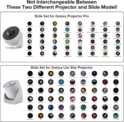 Galaxy Projector Disc – Ultra HD Projector Slide, Compatible with  Galaxy Projector Pro and Model SKE-TKQ01 & BL-DQY02 (Pro Version) Projectors – 6 Disc Set
