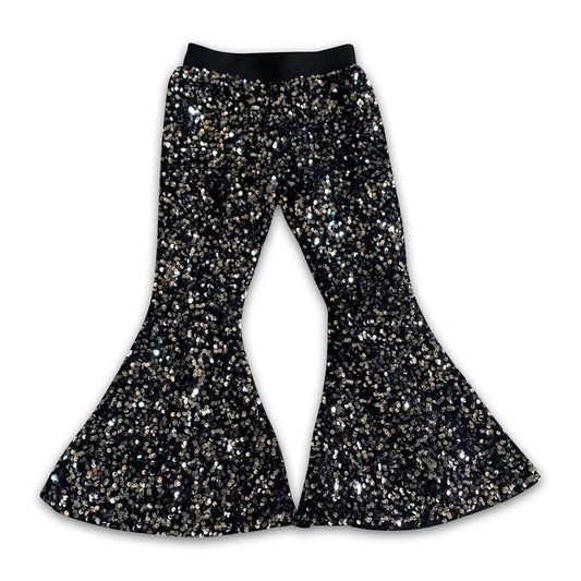 Yawoo Haan Kids Clothing Black Sequins Pants