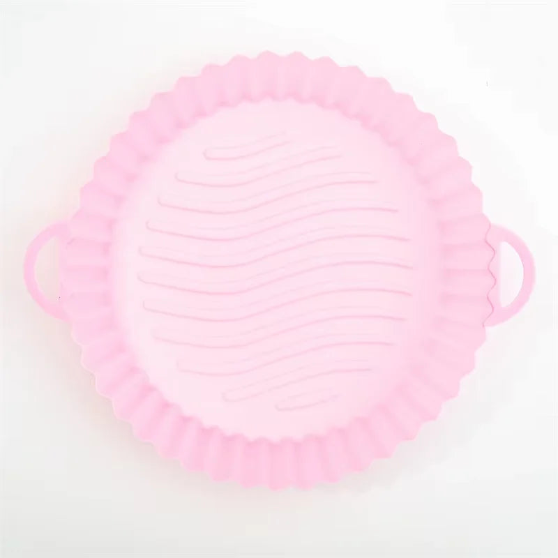 Air Fryer Silicone Liners Air Fryer Silicone Pot Reusable Silicone Air Fryer Liners Food Safe Non Stick Air Fryer Basket Accesso