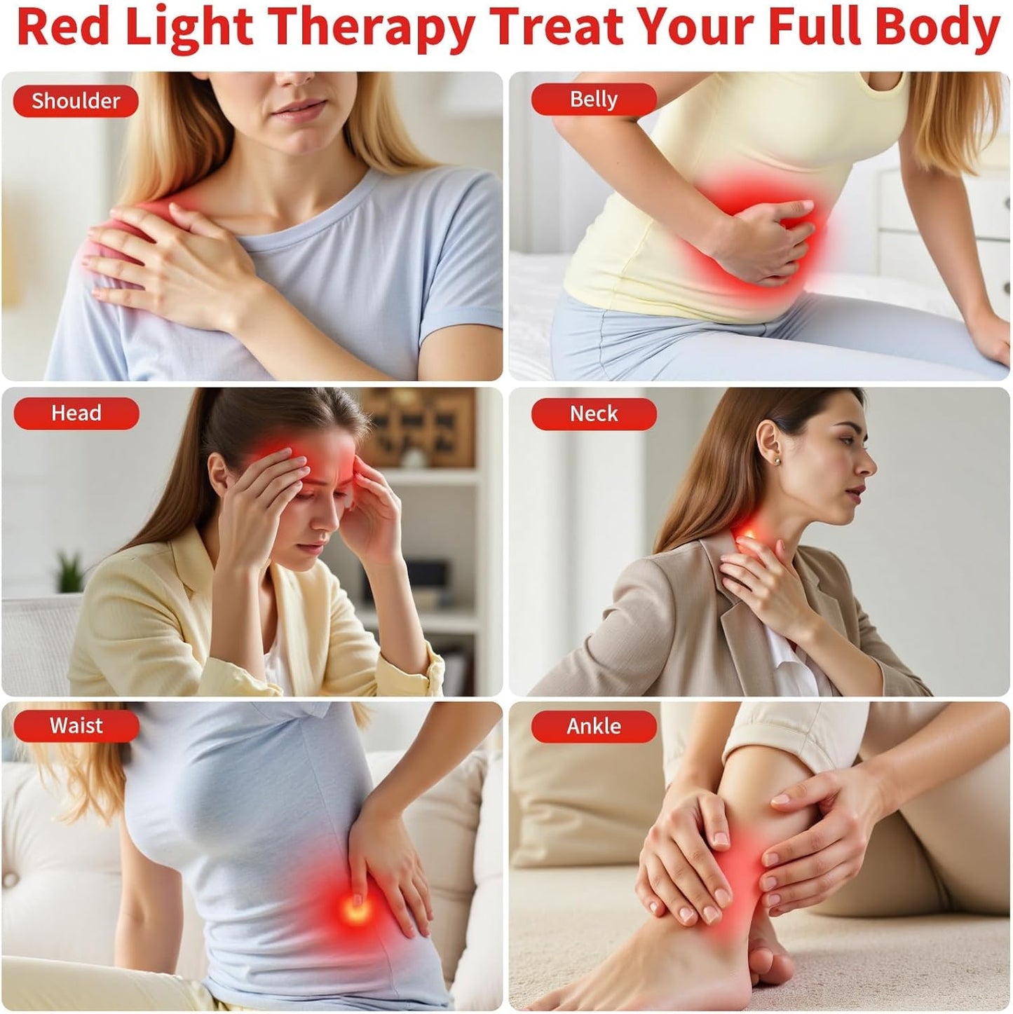 Red Light Therapy for Face and Body, Red Infrared Light Therapy Lamp with Stand Led 660Nm Red Light-Therapy& 850Nm Infrared Light Device for Body Gift for Her