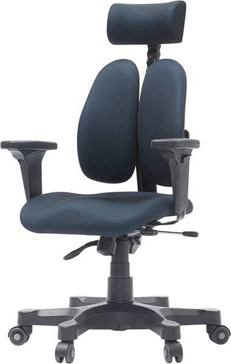 Gold Home Office Desk Chairs - Office Chair for Lower Back Pain, Ergonomic Office Chair, Adjustable Chair, Multi-Tilt, Tilt Lock, Triple Y Base, Greenguard Certified (Knit Blue)