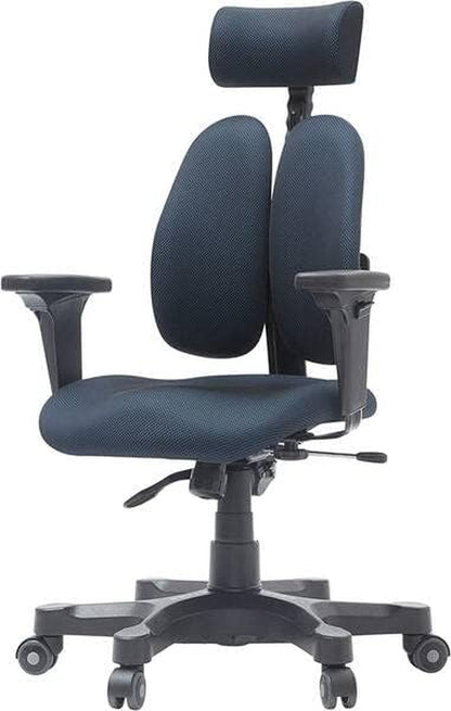 Gold Home Office Desk Chairs - Office Chair for Lower Back Pain, Ergonomic Office Chair, Adjustable Chair, Multi-Tilt, Tilt Lock, Triple Y Base, Greenguard Certified (Knit Blue)