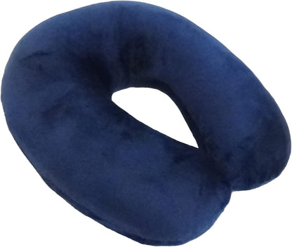 Adult Cozy Soft Microfiber Neck Pillow Travel Bundle, Navy and Hunter Green