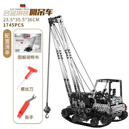 3D Metal Building Block Fighter Aircraft Model Assembly Jigsaw Toy Children Alloy RC Engineering Vehicle Gift Adult Assembly