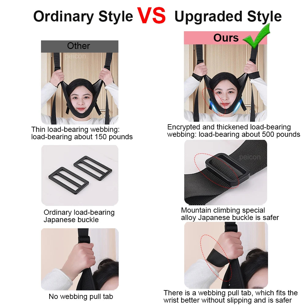 Neck Stretcher Portable Adjustable Cervical Neck Traction Device for Neck Pain Relief Spine Alignment Posture Correction