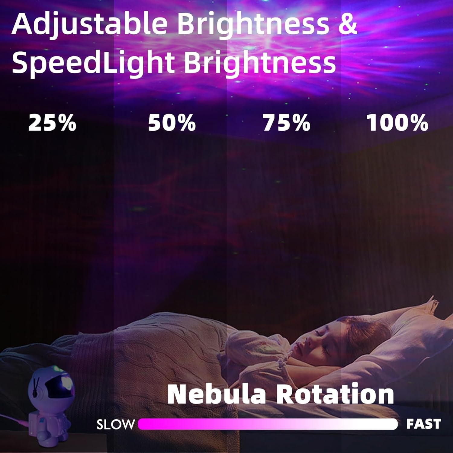 Astronaut Galaxy Projector with Nebula, Star Projector Ceiling LED Lamp with 8 Modes Astronaut Starry Night Light with Remote Kids Projector Gift for Boys Adults for Bedroom, Birthdays