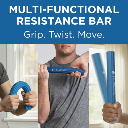 Flexbar Resistance Bar, Heavy, Blue Flex Therapy Bar for Physical Therapy, Wrist & Forearm Exercise Equipment, Non Slip Grip, Compact Design
