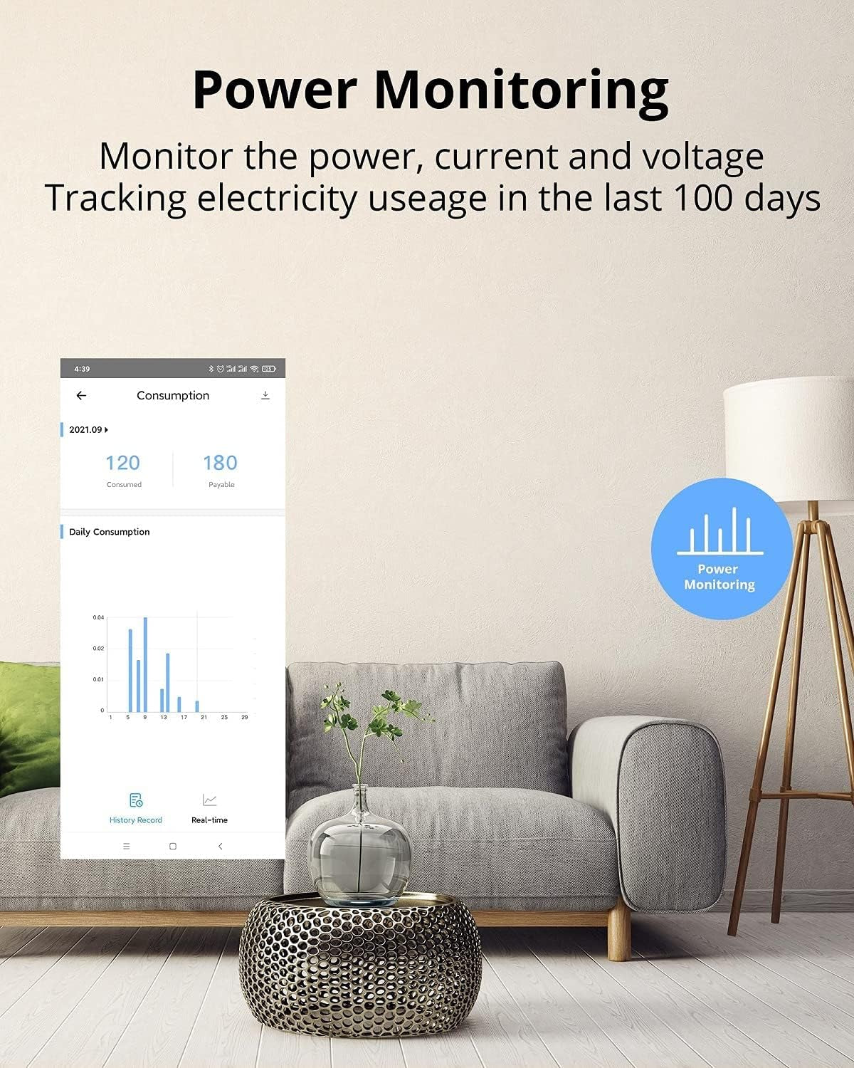 S31 Wifi Smart Plug with Energy Monitoring, 15A Smart Outlet Timer Switch ETL Certified, Compatible with Alexa & Google Home, IFTTT Supporting, 2.4 Ghz Wi-Fi Only