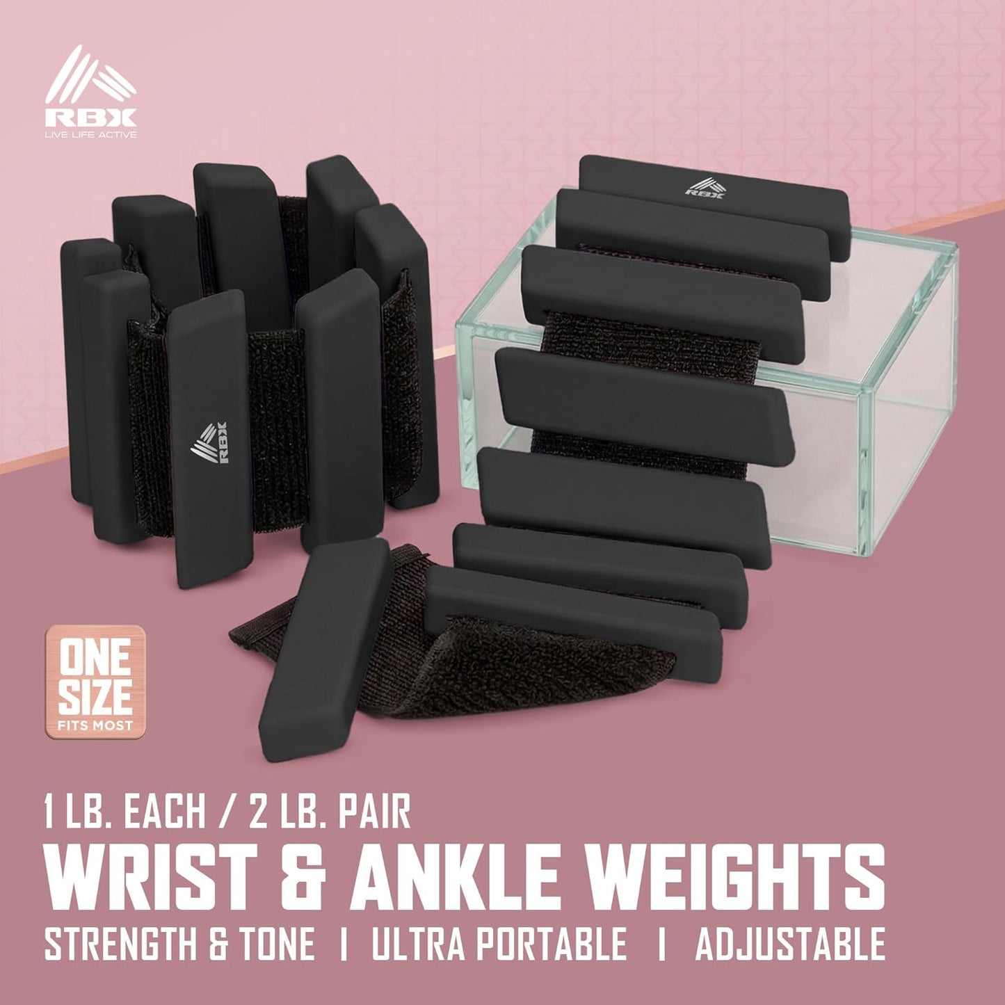 Adjustable Ankle & Wrist Weights, Customizable for Pilates, Yoga, Walking, Barre, Home Workouts & Strength Training