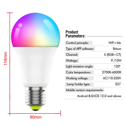 NINFULL Smart Light Bulbs RGB E27 GU10 Led Bulb 100-240V Smart Home Wifi Bluetooth Lamp Works with Alexa Google Home Smartthings