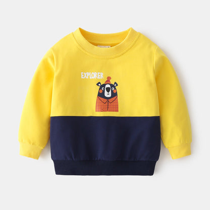 Cute Soft Cotton Cartoon Unhooded Kids' Clothing