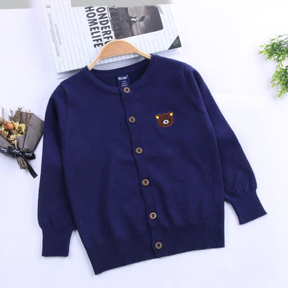 Classic Boys Knit Cardigan - Thin Kids Jacket